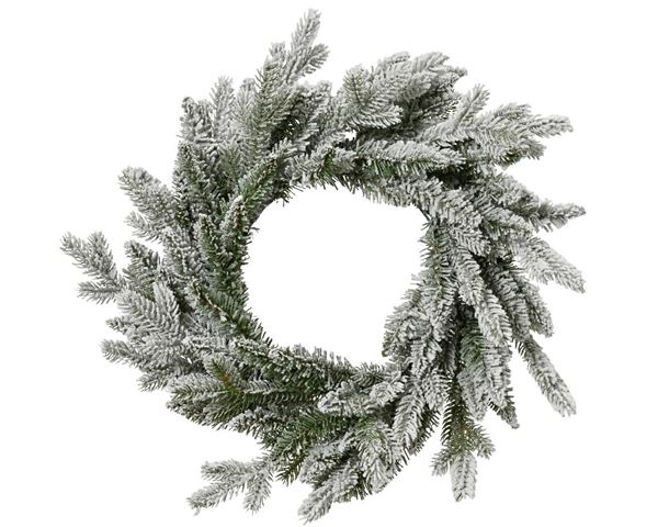 GRANDIS WREATH SNOWY DIA80.00-H10.00CM GREEN/WHITE-en
