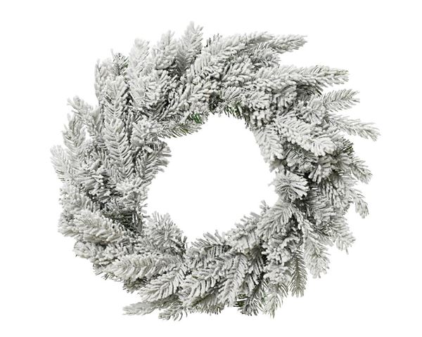 GRANDIS WREATH SNOWY DIA50.00-H8.00CM GREEN/WHITE-en