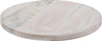 PIATTO LEGNO 38CM SBIANCATO