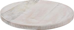 PIATTO LEGNO 38CM SBIANCATO