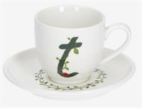 TAZZA CAFFE' CON PIATTINO LETT.'T' SOLOTUA 90CC GIFT BOX