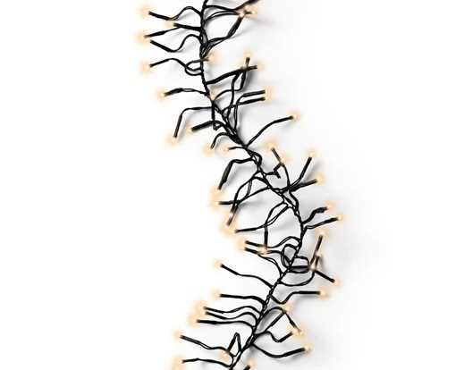 GHIRLANDA LUCE C.CLASSICO 2040LED MT17 FILO NERO IP44 8FUNZ.