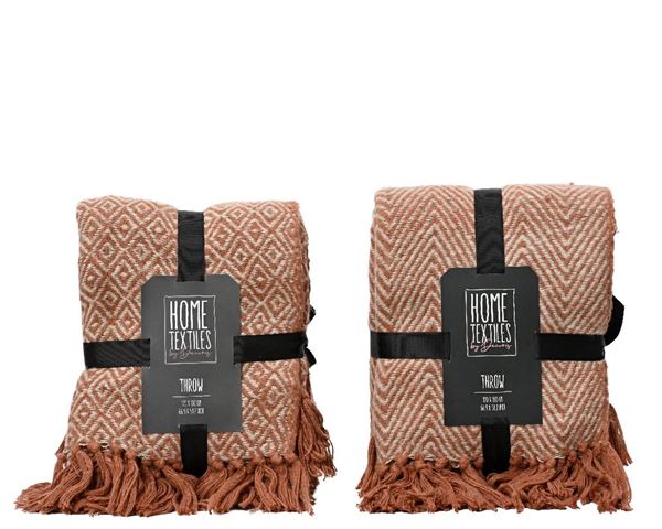 THROW COTTON L0.10-W125-H150CM VELVET PINK