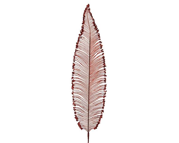 FERN SPRAY PLASTIC L79.00-W12.00-H0.50CM RED