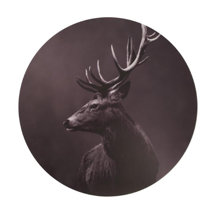 WALL ART MDF Ø78X2.5CM BLACK/WHITE