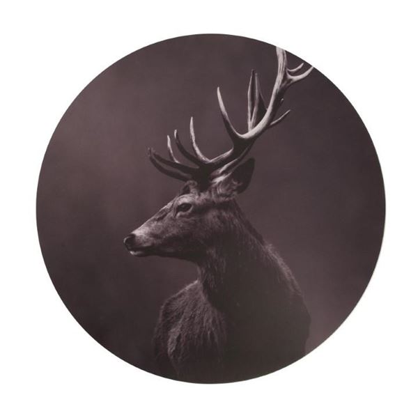 WALL ART MDF Ø78X2.5CM BLACK/WHITE