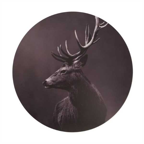 WALL ART MDF Ø78X2.5CM BLACK/WHITE