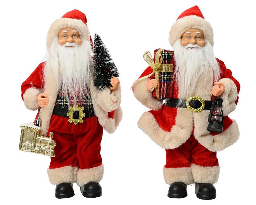 BABBO NATALE 2ASS L10.00-W20.00-H30.00CM ROSSO