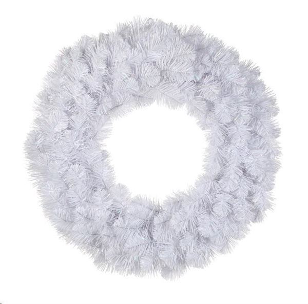ICELANDIC WREATH WHITE IRIDESCENT TIPS 140 - D45CM