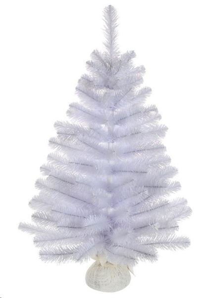 ICELANDIC X-MAS TREE W/BURLAP WHITE IRIDESCENT TIPS 106 - H9