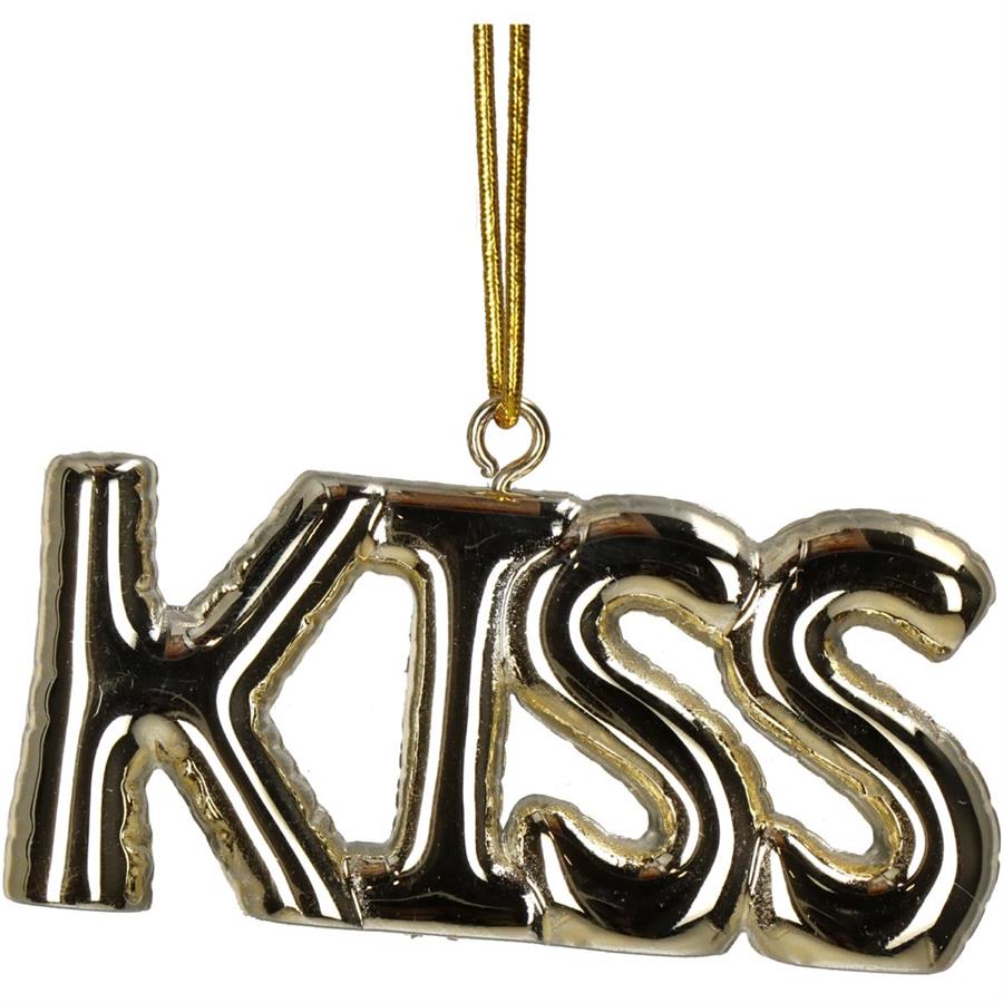 DECORO KISS POLYRESIN GOLD 6,5CM
