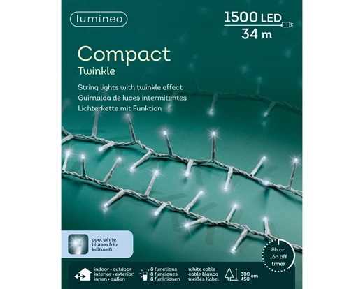 CATENA LUCE FREDDA 1500LED COMPACT MT.34 FILO BIANCO IP44