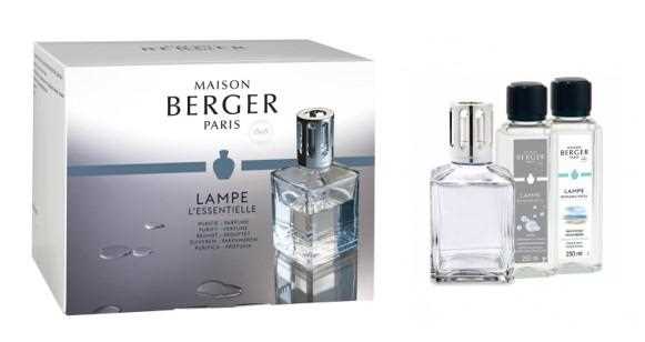 LAMPE BERGER ESSENTIELLE CUBE CON DUE FLACONI DA 250 ML