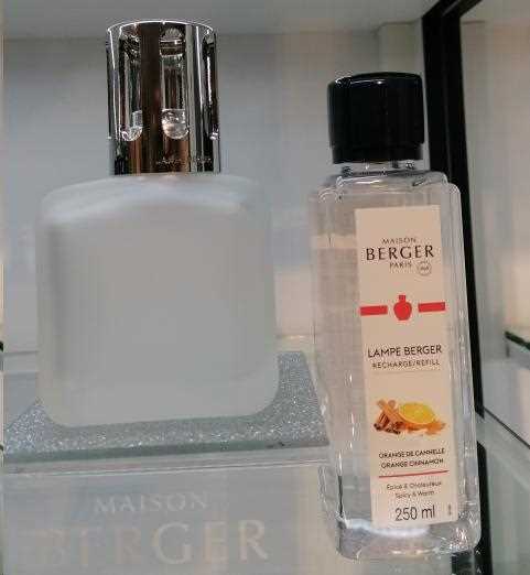 LAMPE BERGER GLACON GIVREE WINTER CON 250ML ORANGE CANNELLE