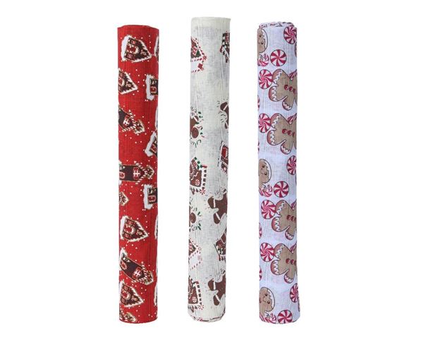 RUNNER TESSUTO CM200X35 3ASS. OMINO PAN DI ZENZERO/CASETTA