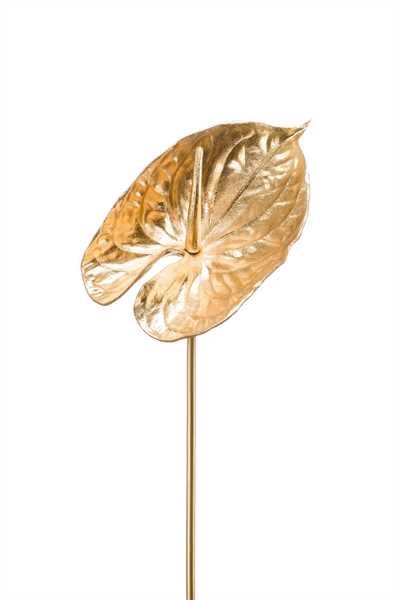 RAMO DI ANTHURIUM ORO CM.H64