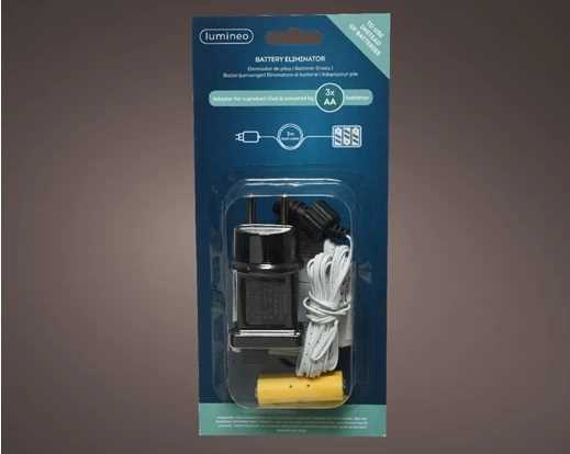 ELIMINATORE DI BATTERIE 1P 3XAA INDOOR 2,7W C/CAVO 3MT