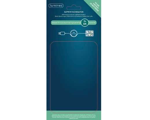 ELIMINATORE DI BATTERIE 1P 3XAA INDOOR 2,7W C/CAVO 3MT