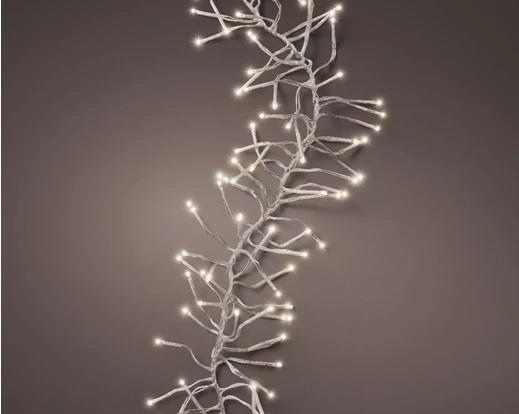 GHIRLANDA LUCE CALDA 1512LED MT13,5 FILO TRASPARE. 8FUNZIONI