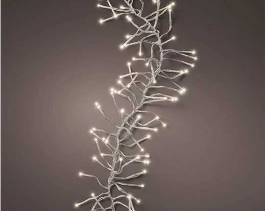 GHIRLANDA LUCE CALDA 1512LED MT13,5 FILO TRASPARE. 8FUNZIONI
