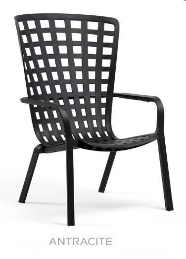 POLTRONA DA GIARDINO RELAX FOLIO ANTRACITE CM.72X81XH113