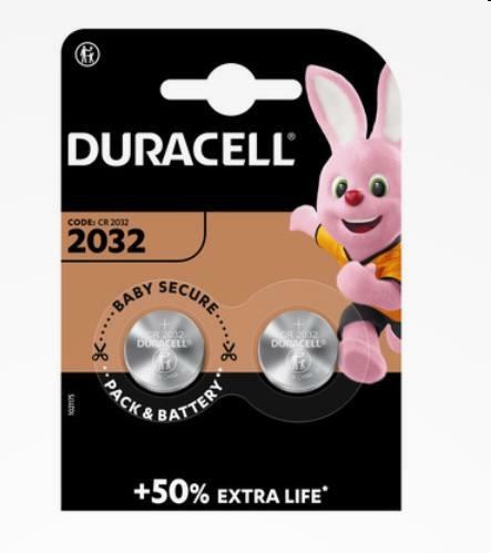 DURACELL ELECTRONICS CR2032 BLISTER 2 PZ.
