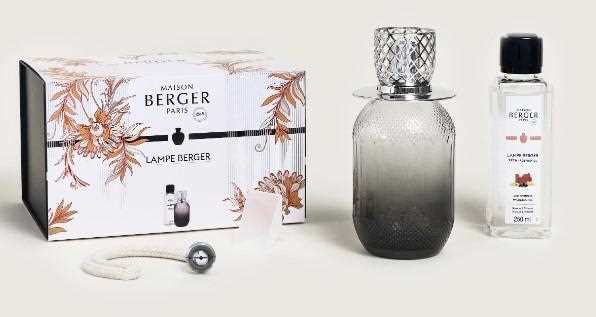 LAMPE BERGER EVANESCENCE GRISE CON 250ML CUIR MYSTIQUE