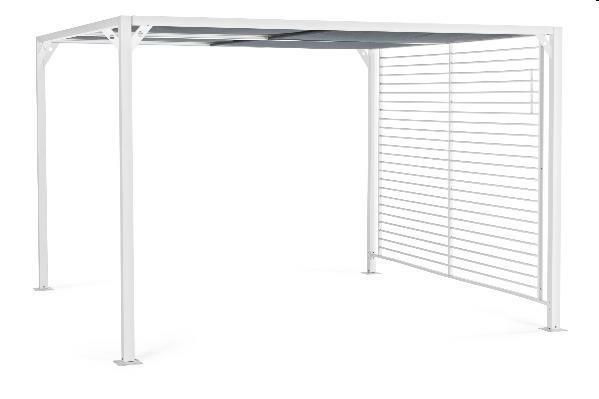 GAZEBO NOAH BIANCO 300X360X210CM CON COPERTURA SCORREVOLE