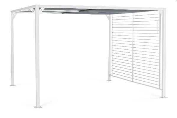 GAZEBO NOAH BIANCO 300X360X210CM CON COPERTURA SCORREVOLE
