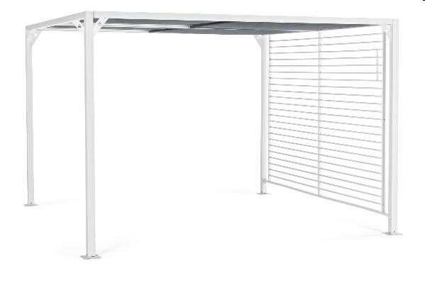 GAZEBO NOAH BIANCO 300X360X210CM CON COPERTURA SCORREVOLE