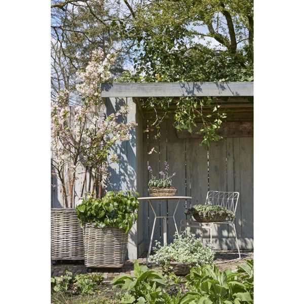 CESTO PORTA LEGNA QUADRO C/RUOTE MARCIA GRIGIO CM.58X58XH.58