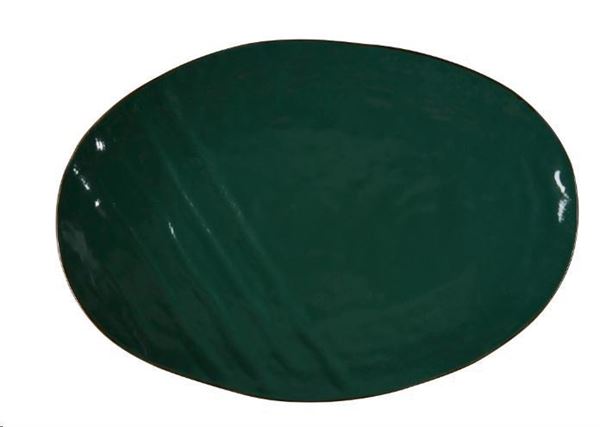 VASSOIO OVALE GRANDE MEDITERRANEO IN GRES VERDE CM.40,5X28