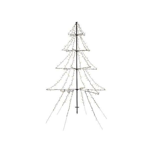 ALBERO NATALE METALLO NERO 1800LED L.CALDA CM H300 OUTDOOR