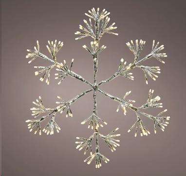 FIOCCO DI NEVE 480LED LUCE CALDA L96-P5-H108CM CAVO TRASPAR.