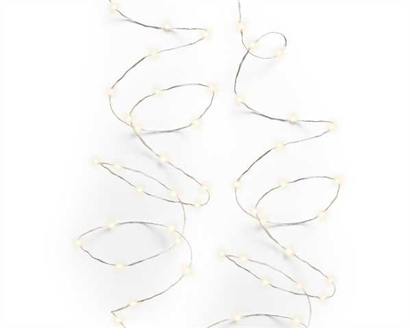 MICROLED 480LED BIANCO CALDO 24MT FILO SILVER IP44 8FUNZIONI