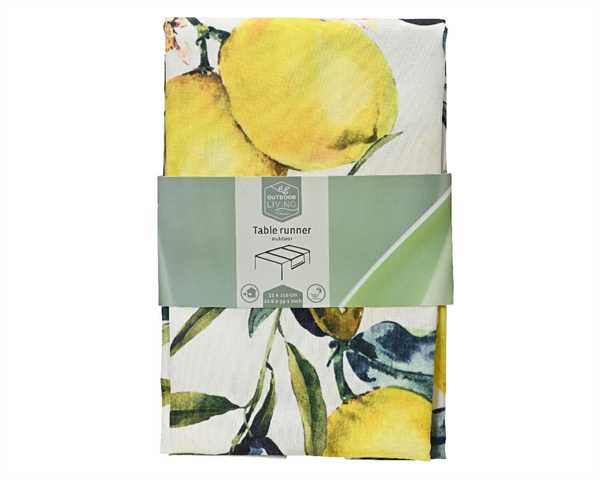 RUNNER STAMPA LIMONI OUTDOOR CM.140X32