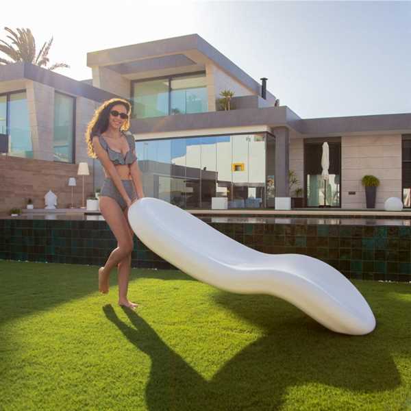 LETTINO DA GIARDINO E PISCINA OUTDOOR RASA BIANCO CM.80XH203