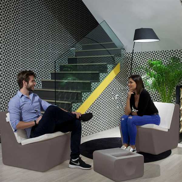 POLTRONA LUMINOSA SENZA BRACCIOLI TARIDA SOLAR+USB RGB+WHITE