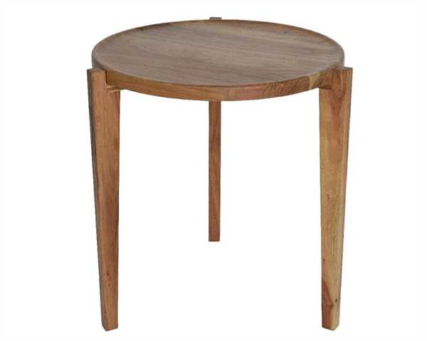 TAVOLINO IN LEGNO DI ACACIA INDOOR NATURALE Ø.CM.47,5X50H.