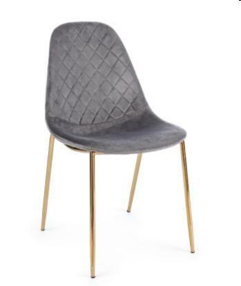 SEDIA TERRY VELLUTO GRIGIO SCURO CM48X55X85H.