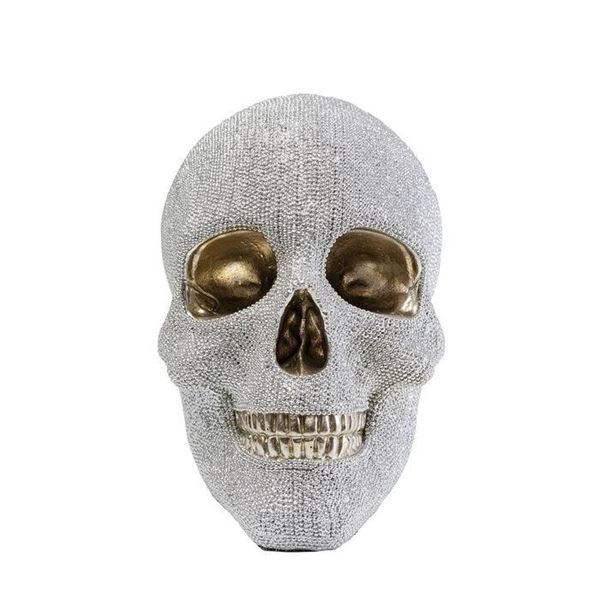 SALVADANAIO SKULL CRYSTALS CM 14X23X17