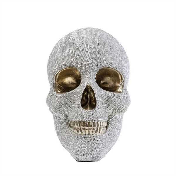 SALVADANAIO SKULL CRYSTALS CM 14X23X17
