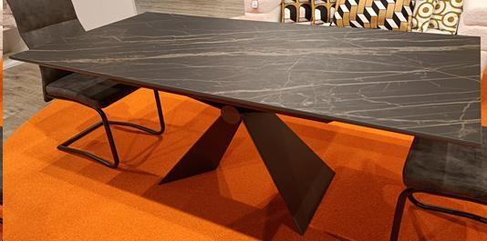 TAVOLO SINTESI PIANO CERAMICA ALLUNGABILE CM.90X180/280