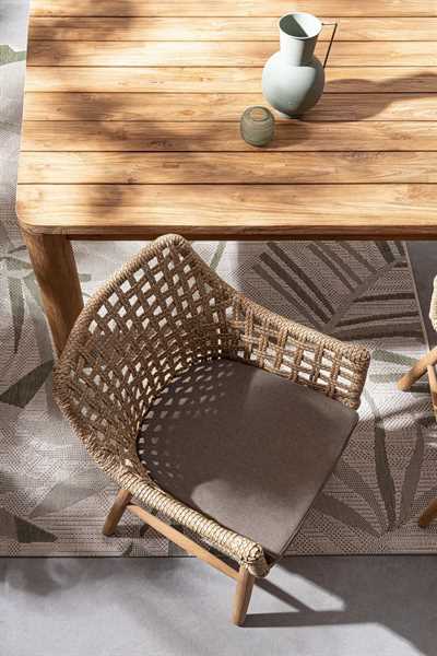 TAVOLO DA ESTERNO IN LEGNO DI TEAK MAVERICK CM.200X100X77H.