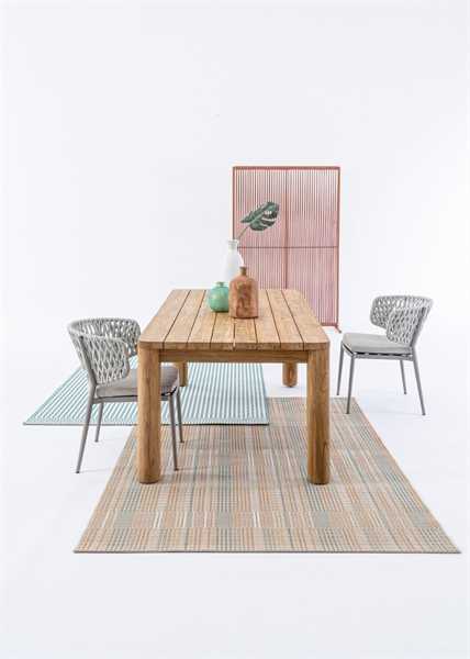 TAVOLO DA ESTERNO IN LEGNO DI TEAK MAVERICK CM.200X100X77H.