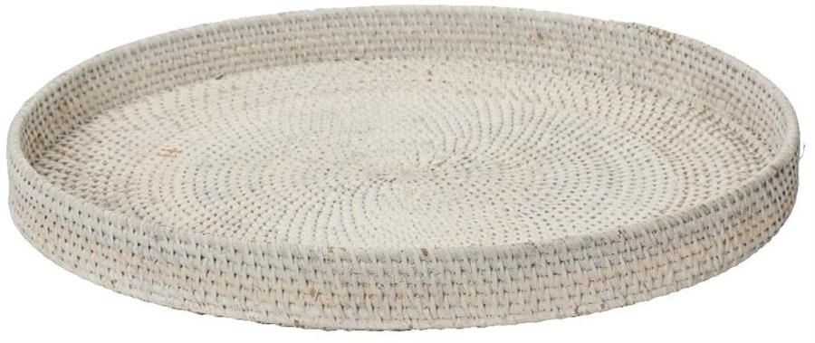 VASSOIO RATTAN D.CM.50 BIANCO