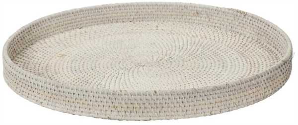 VASSOIO RATTAN D.CM.50 BIANCO