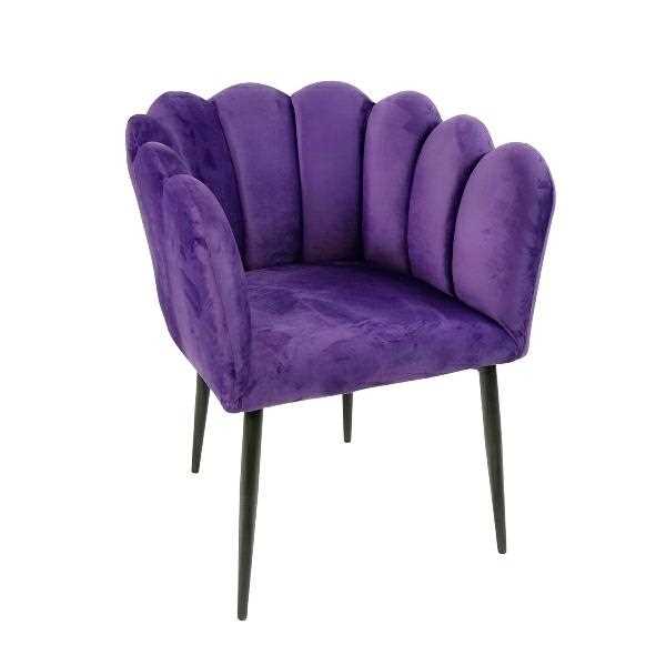 POLTRONA MARLENE VELLUTO PURPLE CM.63,5x66x78