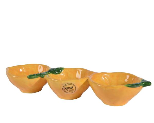 ANTIPASTIERA LIMONI CM.28X8X4 GIALLO