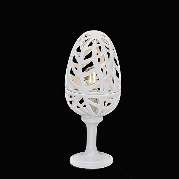LAMPADA UOVO LEAVESØ14 H.34cm BIANCO